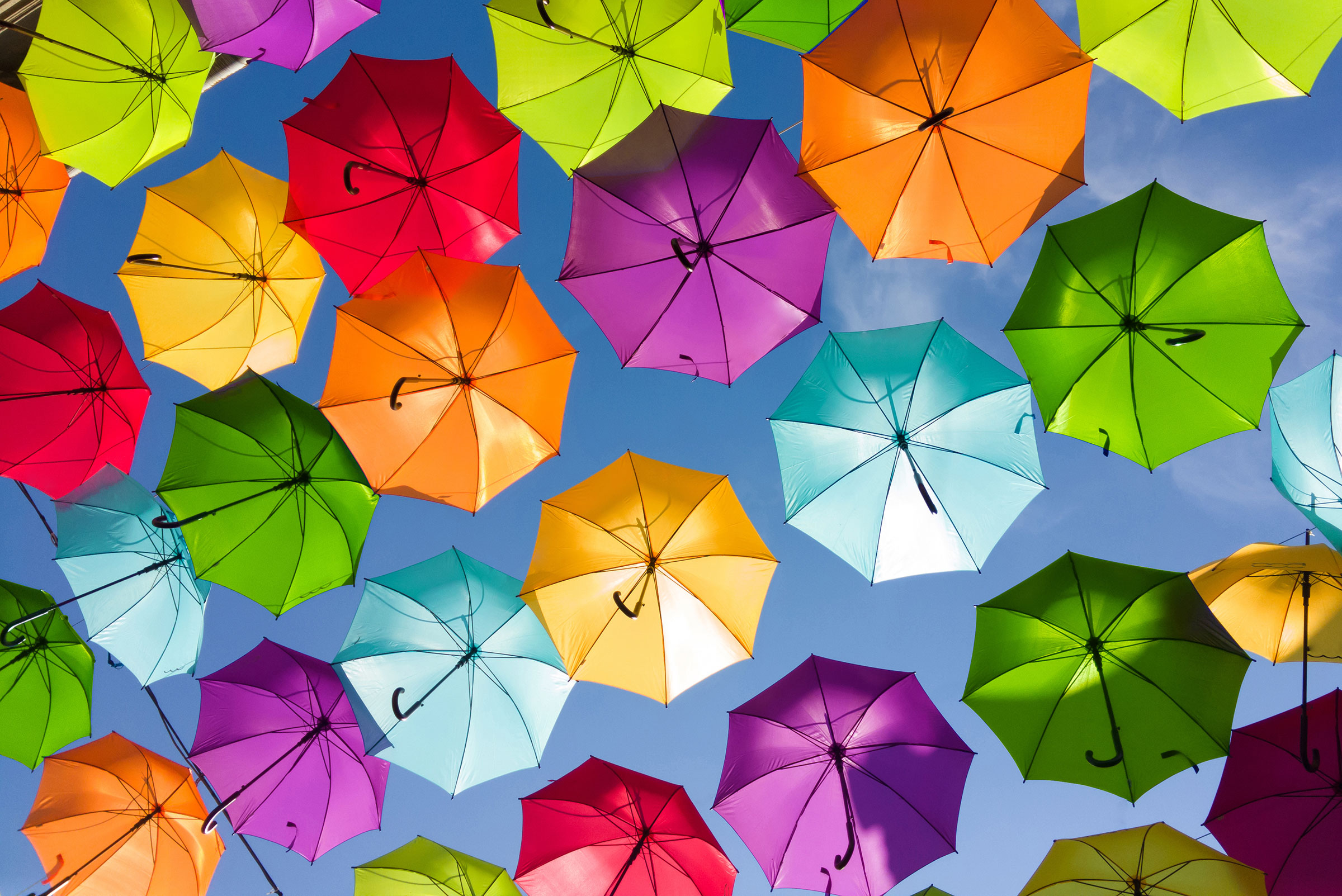 Colorful-umbrellas-in-the-sky